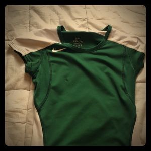 Nike green and white shirt